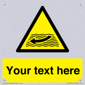 Custom Warning strong river flows